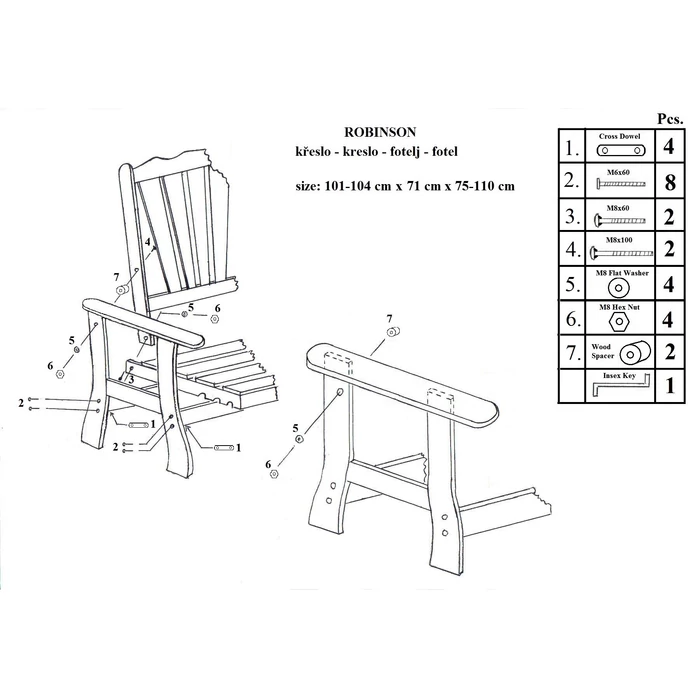 ROBINSON garnitúra párna nélkül