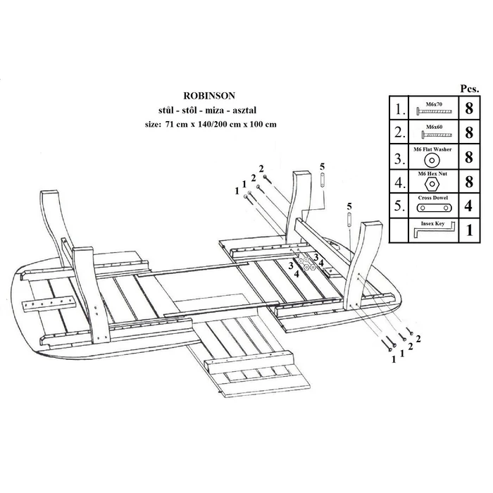 ROBINSON garnitúra párna nélkül
